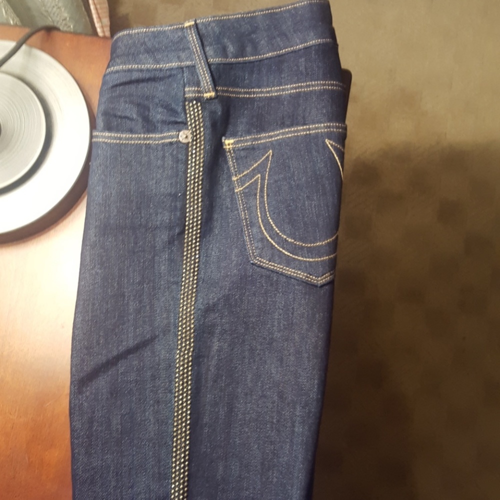 NWOT True Religion skinny side studded jeans size - Picture 2 of 4